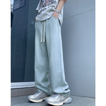 Wiaofellas  -  Streetwear Baggy Pants Wide Pants Man New Rock Wide Leg Jeans High Brand Clothes Korean Popular Clothes Men's Clothing